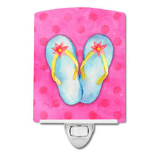 Load image into Gallery viewer, Flip Flops Pink Polkadot Ceramic Night Light BB8184CNL