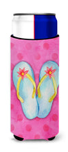 Load image into Gallery viewer, Flip Flops Pink Polkadot   Hugger for slim cans BB8184MUK