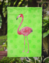 Load image into Gallery viewer, Flamingo Green Polkadot Garden Flag - Outdoor Decorative Yard Flag BB8185GF