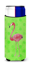 Load image into Gallery viewer, Flamingo Green Polkadot   Hugger for slim cans BB8185MUK