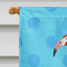 Load image into Gallery viewer, Flamingo Blue Polkadot Flag Canvas House Size BB8186CHF