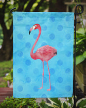 Load image into Gallery viewer, Flamingo Blue Polkadot Garden Flag - Outdoor Decorative Yard Flag BB8186GF