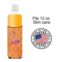 Load image into Gallery viewer, Flamingo Orange Polkadot   Hugger for slim cans BB8188MUK