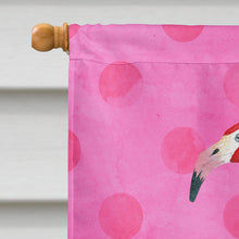 Load image into Gallery viewer, Flamingo Pink Polkadot Flag Canvas House Size BB8189CHF