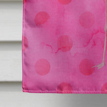 Load image into Gallery viewer, Flamingo Pink Polkadot Flag Canvas House Size BB8189CHF