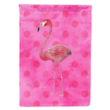 Load image into Gallery viewer, Flamingo Pink Polkadot Flag Canvas House Size BB8189CHF