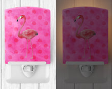 Load image into Gallery viewer, Flamingo Pink Polkadot Ceramic Night Light BB8189CNL
