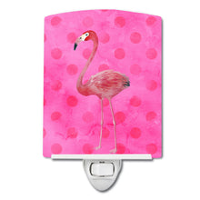 Load image into Gallery viewer, Flamingo Pink Polkadot Ceramic Night Light BB8189CNL