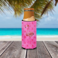 Load image into Gallery viewer, Flamingo Pink Polkadot   Hugger for slim cans BB8189MUK