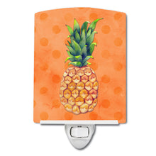 Load image into Gallery viewer, Pineapple Orange Polkadot Ceramic Night Light BB8193CNL