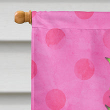 Load image into Gallery viewer, Pineapple Pink Polkadot Flag Canvas House Size BB8194CHF
