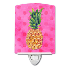 Load image into Gallery viewer, Pineapple Pink Polkadot Ceramic Night Light BB8194CNL