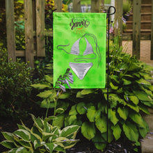 Load image into Gallery viewer, Bikini Swimsuit Green Polkadot Garden Flag - Outdoor Decorative Yard Flag BB8195GF