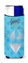 Load image into Gallery viewer, Bikini Swimsuit Blue Polkadot   Hugger for slim cans BB8196MUK