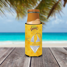 Load image into Gallery viewer, Bikini Swimsuit Yellow Polkadot   Hugger for slim cans BB8197MUK