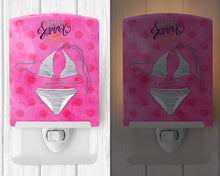Load image into Gallery viewer, Bikini Swimsuit Pink Polkadot Ceramic Night Light BB8199CNL
