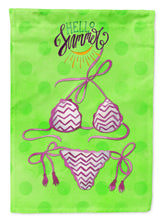 Load image into Gallery viewer, Bikini Swimsuit Green Polkadot Garden Flag - Outdoor Decorative Yard Flag BB8200GF