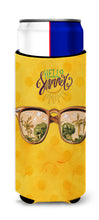Load image into Gallery viewer, Beach Sunglasses Yellow Polkadot   Hugger for slim cans BB8207MUK