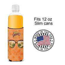 Load image into Gallery viewer, Beach Sunglasses Orange Polkadot   Hugger for slim cans BB8208MUK
