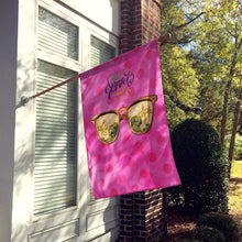 Load image into Gallery viewer, Beach Sunglasses Pink Polkadot Flag Canvas House Size BB8209CHF