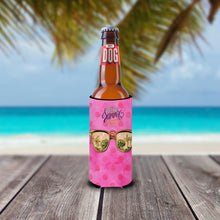 Load image into Gallery viewer, Beach Sunglasses Pink Polkadot   Hugger for slim cans BB8209MUK