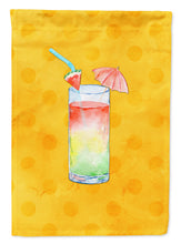 Load image into Gallery viewer, Umberella Cocktail Yellow Polkadot Garden Flag - Outdoor Decorative Yard Flag BB8212GF