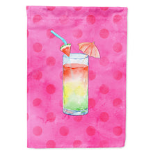 Load image into Gallery viewer, Umberella Cocktail Pink Polkadot Flag Canvas House Size BB8214CHF