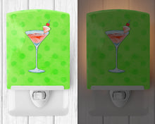 Load image into Gallery viewer, Summer Martini Green Polkadot Ceramic Night Light BB8215CNL