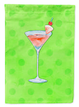 Load image into Gallery viewer, Summer Martini Green Polkadot Garden Flag - Outdoor Decorative Yard Flag BB8215GF
