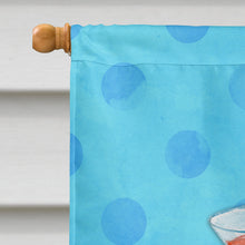 Load image into Gallery viewer, Summer Martini Blue Polkadot Flag Canvas House Size BB8216CHF