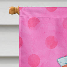 Load image into Gallery viewer, Summer Martini Pink Polkadot Flag Canvas House Size BB8219CHF