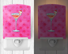 Load image into Gallery viewer, Summer Martini Pink Polkadot Ceramic Night Light BB8219CNL
