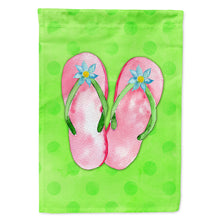 Load image into Gallery viewer, Pink Flip Flops Green Polkadot Flag Canvas House Size BB8220CHF