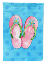 Load image into Gallery viewer, Pink Flip Flops Blue Polkadot Flag Canvas House Size BB8221CHF