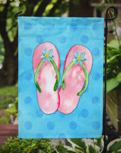 Load image into Gallery viewer, Pink Flip Flops Blue Polkadot Garden Flag - Outdoor Decorative Yard Flag BB8221GF