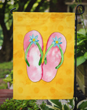 Load image into Gallery viewer, Pink Flip Flops Yellow Polkadot Garden Flag - Outdoor Decorative Yard Flag BB8222GF