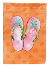 Load image into Gallery viewer, Pink Flip Flops Orange Polkadot Garden Flag - Outdoor Decorative Yard Flag BB8223GF