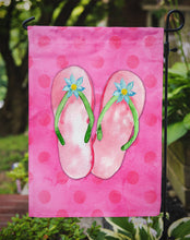 Load image into Gallery viewer, Pink Flip Flops Pink Polkadot Garden Flag - Outdoor Decorative Yard Flag BB8224GF