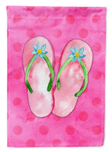 Load image into Gallery viewer, Pink Flip Flops Pink Polkadot Garden Flag - Outdoor Decorative Yard Flag BB8224GF