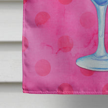 Load image into Gallery viewer, Summer Cocktail Pink Polkadot Flag Canvas House Size BB8234CHF