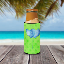 Load image into Gallery viewer, Sting Ray Green Polkadot   Hugger for slim cans BB8235MUK