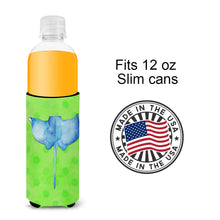 Load image into Gallery viewer, Sting Ray Green Polkadot   Hugger for slim cans BB8235MUK