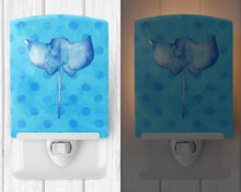 Load image into Gallery viewer, Sting Ray Blue Polkadot Ceramic Night Light BB8236CNL