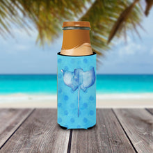 Load image into Gallery viewer, Sting Ray Blue Polkadot   Hugger for slim cans BB8236MUK