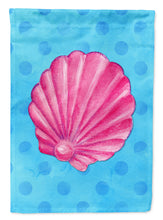 Load image into Gallery viewer, Pink Sea Shell Blue Polkadot Garden Flag - Outdoor Decorative Yard Flag BB8241GF