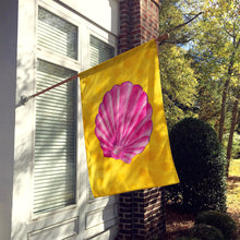 Load image into Gallery viewer, Pink Sea Shell Yellow Polkadot Flag Canvas House Size BB8242CHF