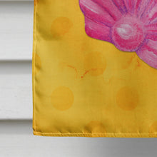 Load image into Gallery viewer, Pink Sea Shell Yellow Polkadot Flag Canvas House Size BB8242CHF