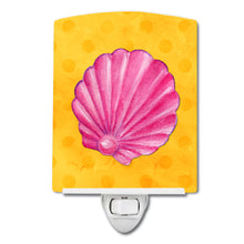 Load image into Gallery viewer, Pink Sea Shell Yellow Polkadot Ceramic Night Light BB8242CNL