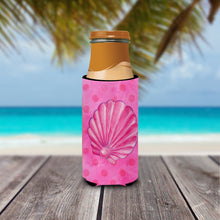 Load image into Gallery viewer, Pink Sea Shell Pink Polkadot   Hugger for slim cans BB8244MUK