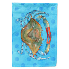 Load image into Gallery viewer, Blue Crab Blue Polkadot Flag Canvas House Size BB8246CHF